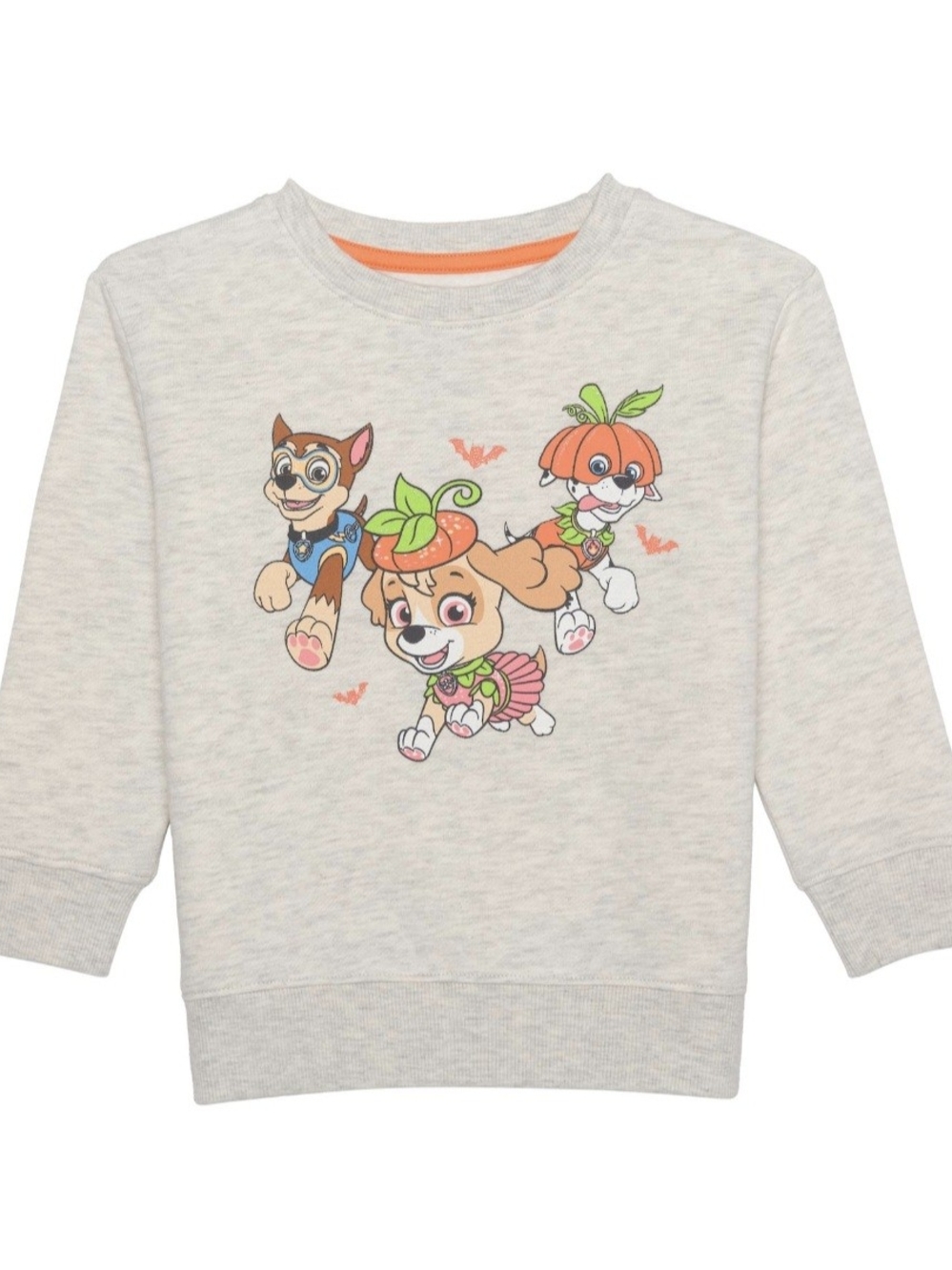 NWT PAW Patrol Halloween Fleece Sweatshirt Heather Oatmeal 12M Crewneck